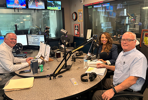 Newell Norman, Chancellor & Don Davenport in the WWL Radio studio
