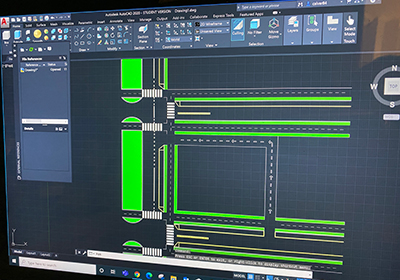image of a screen with construction software