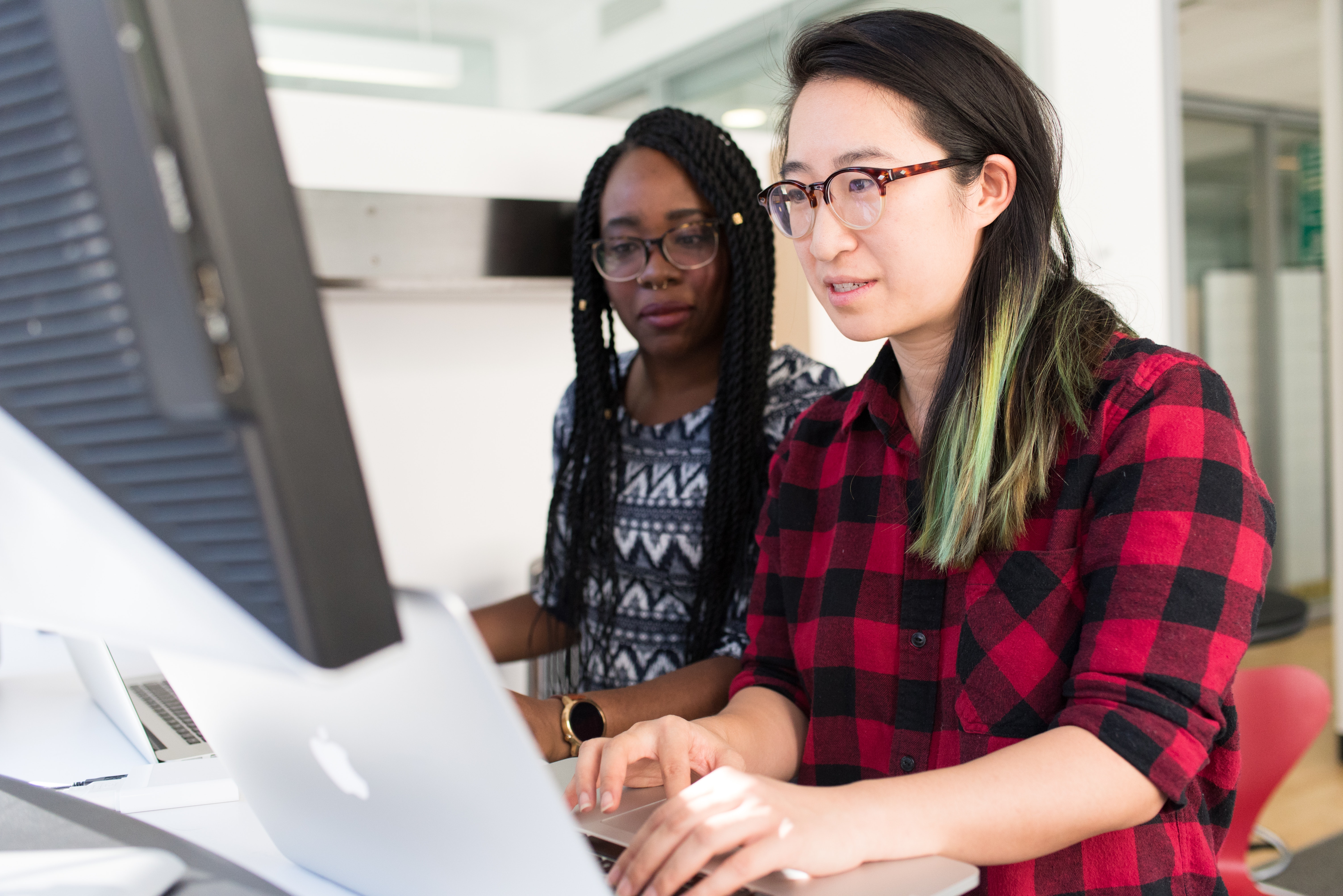 students on computer