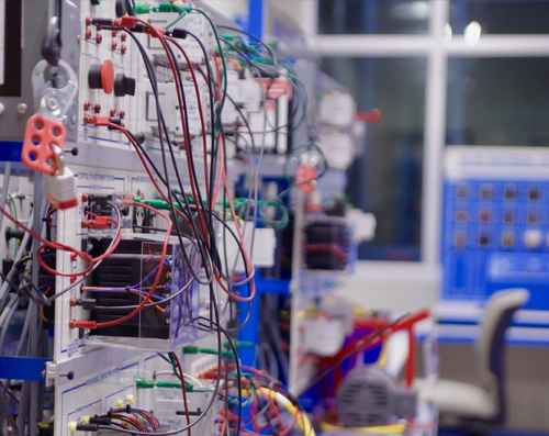 electrical panel for students to practice