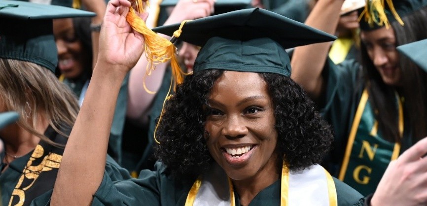 student at graduation