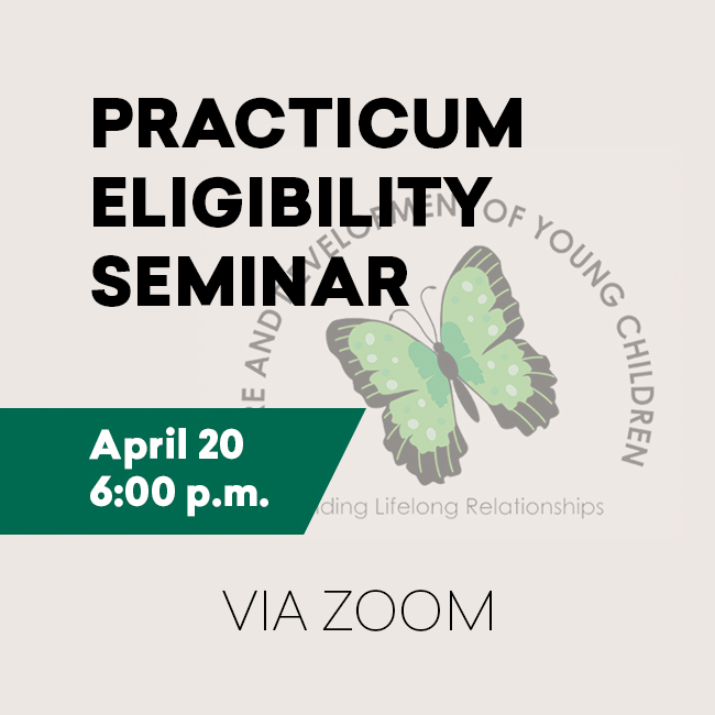 CDYC Logo (butterfly) with text: Practicum Eligibility Seminar
