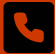 black telephone on orange background