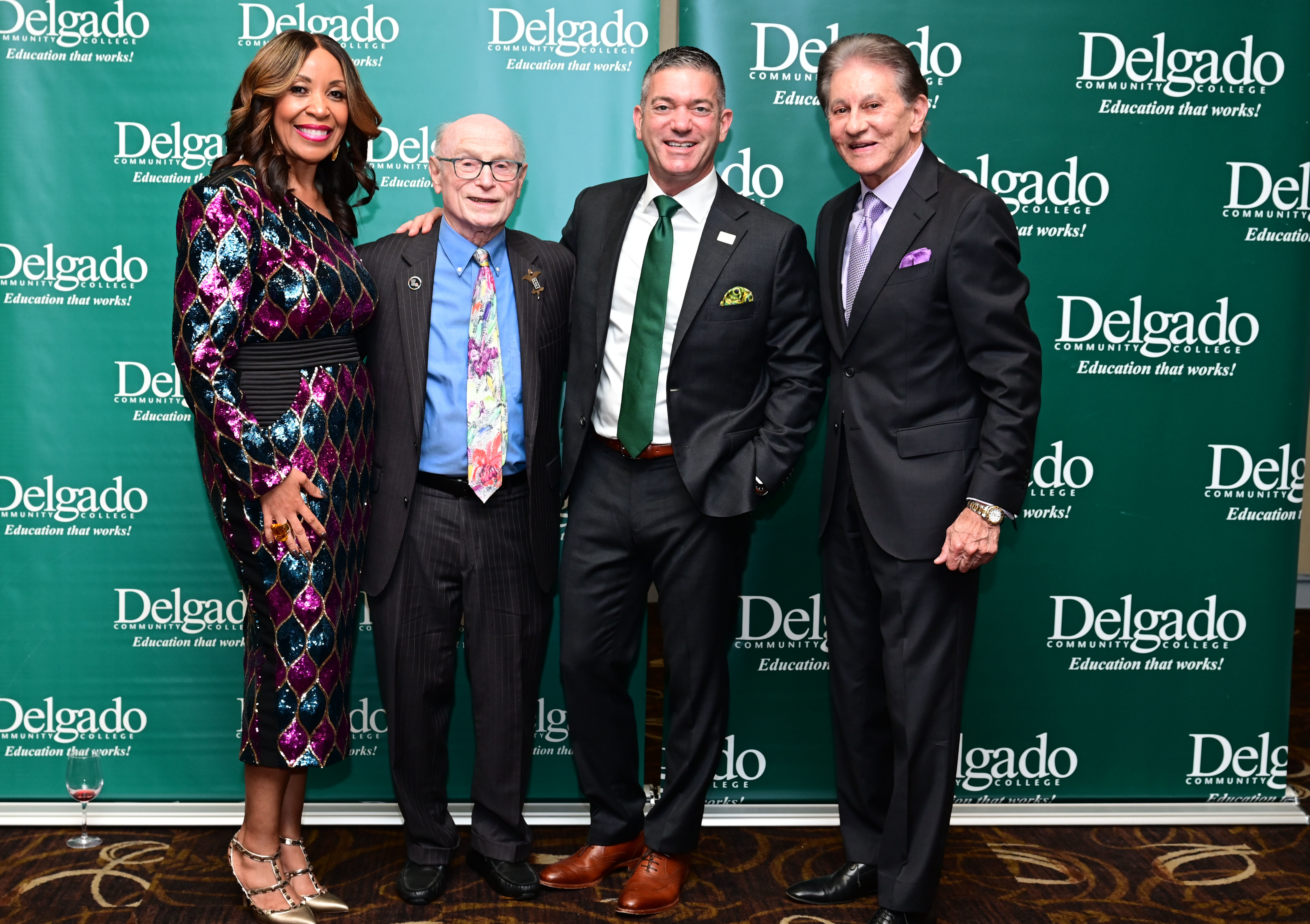 Chancellor Larissa Littleton-Steib, Billy Sizeler, Michael Hecht and Lee Giorgio 