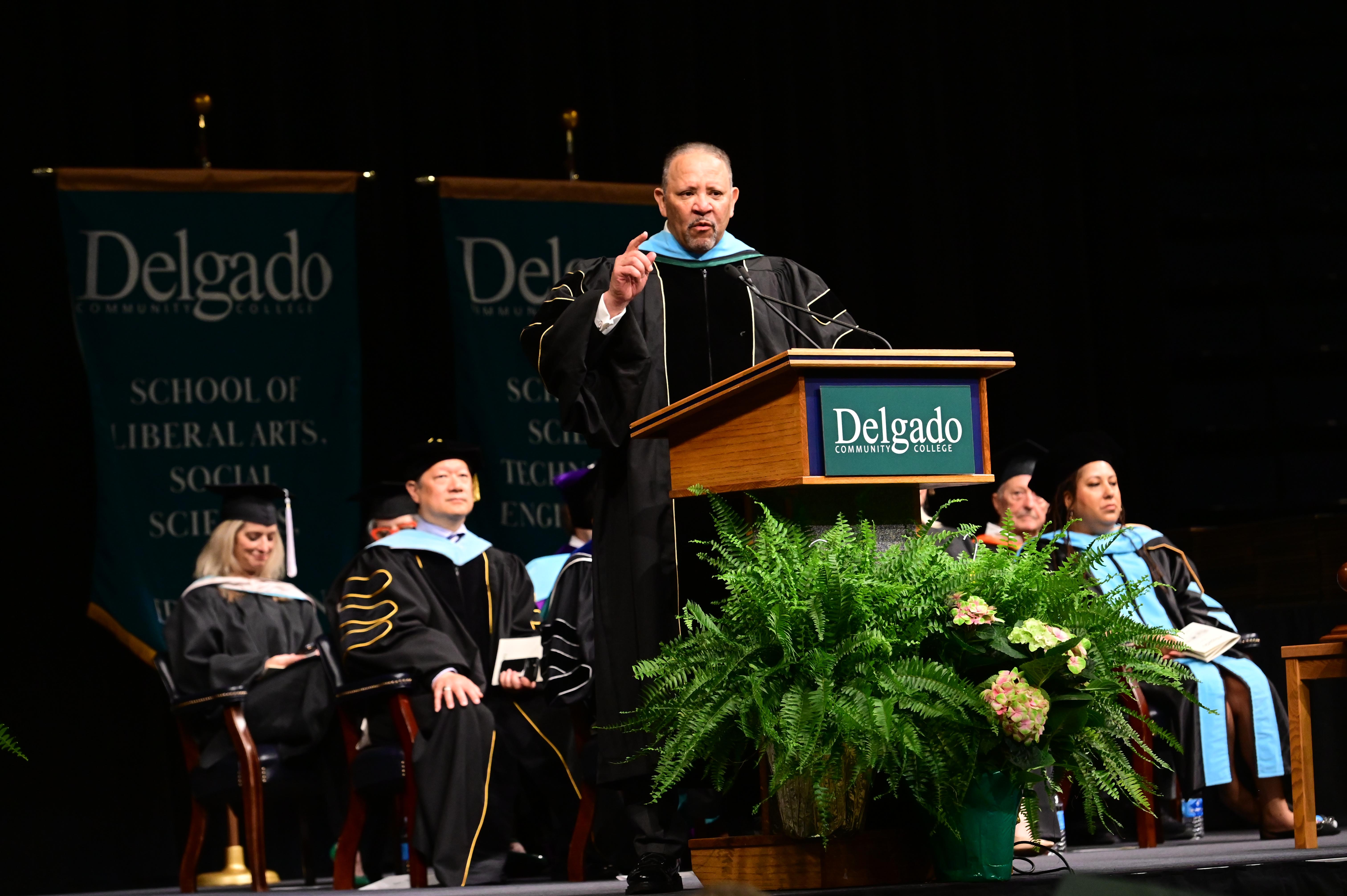 Marc Morial addresses the spring graduates