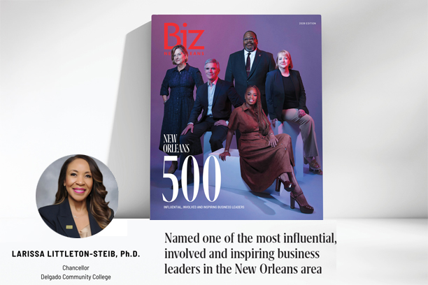 Cover of Biz New Orleans showing Chancellor Littleton-Steib
