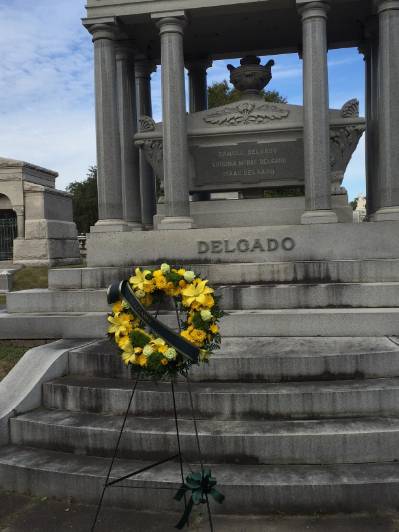 The Delgado family tomb, Nov. 22, 2017, in Metairie Cemetery.