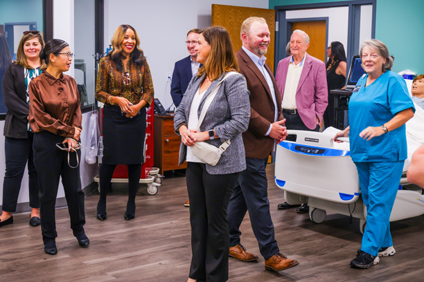 legislative members touring Delgado's allied health building
