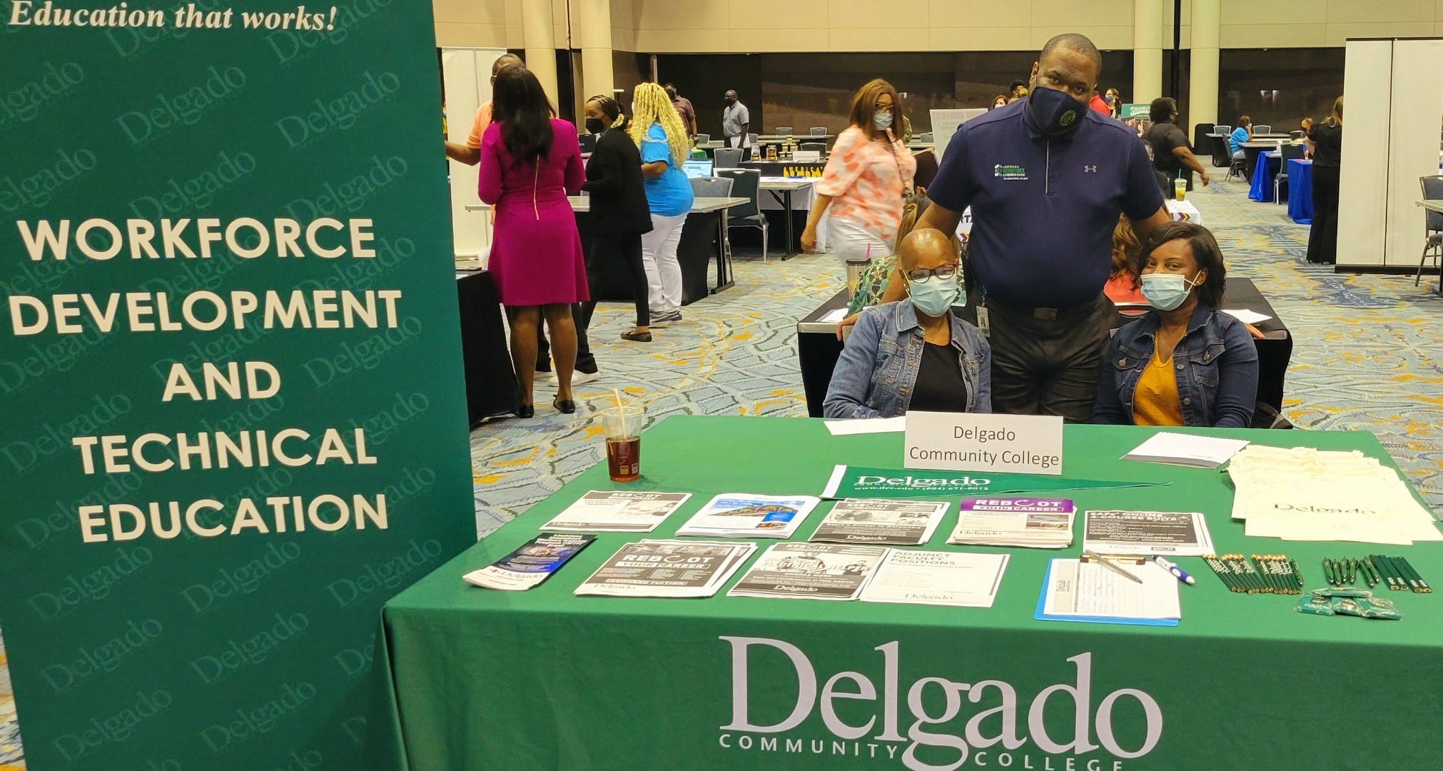Delgado employees at the LWC booth