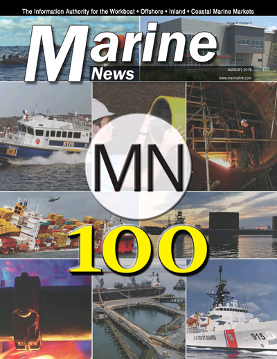 Marine News cover, August 2018