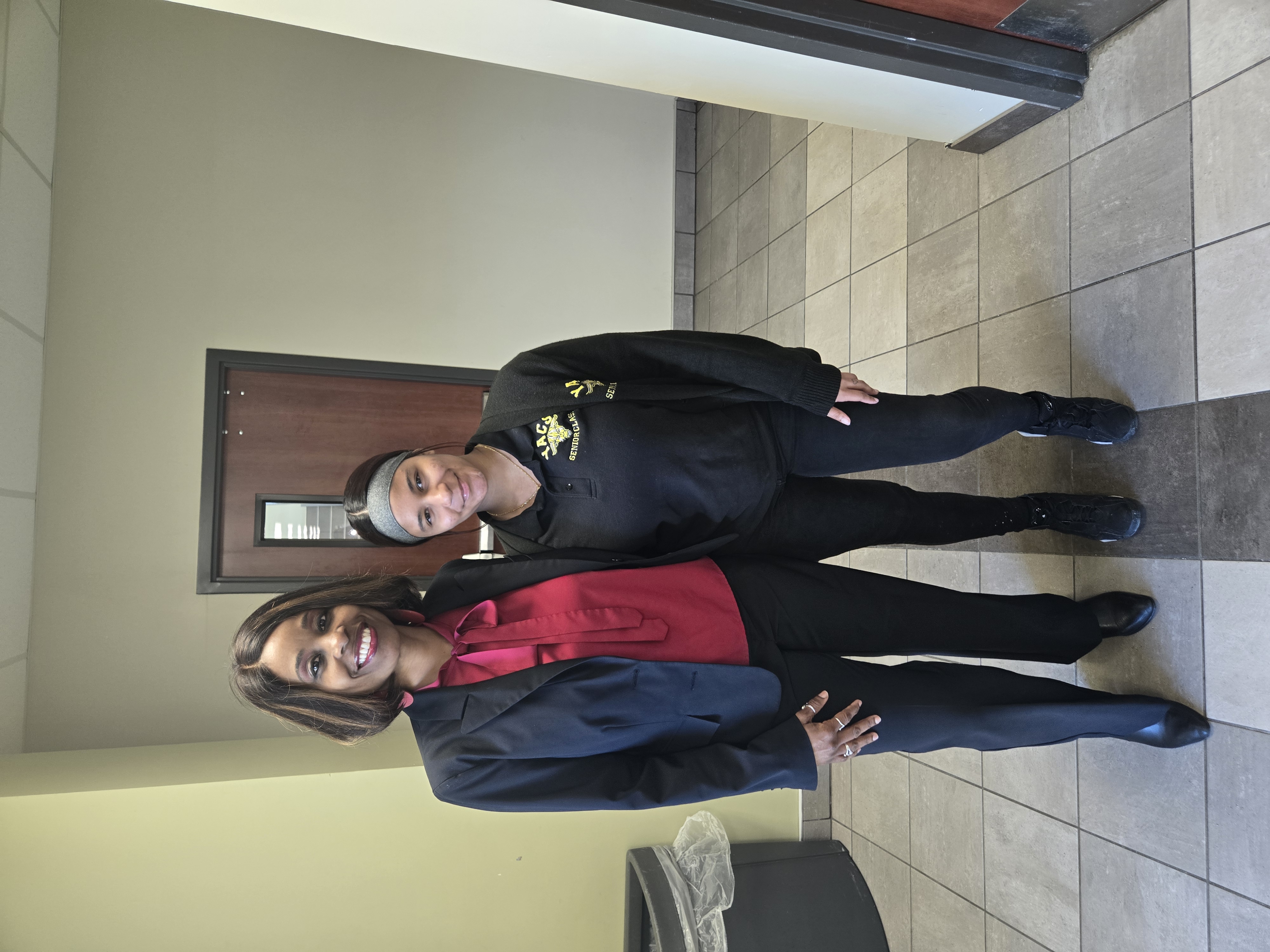Dr. DeGruy poses with a visitor from Young Audiences Charter School