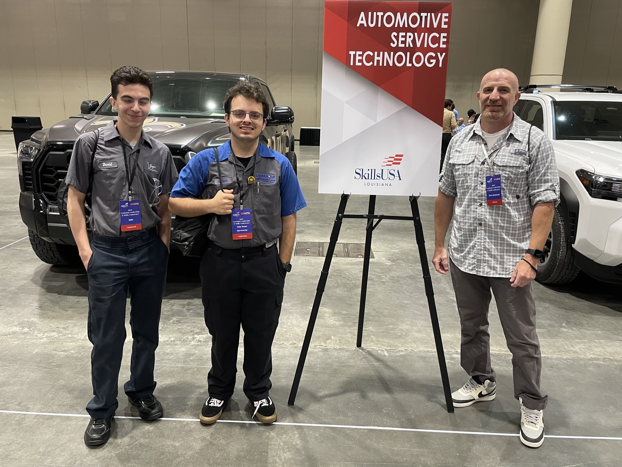 Automotive students and their instructor