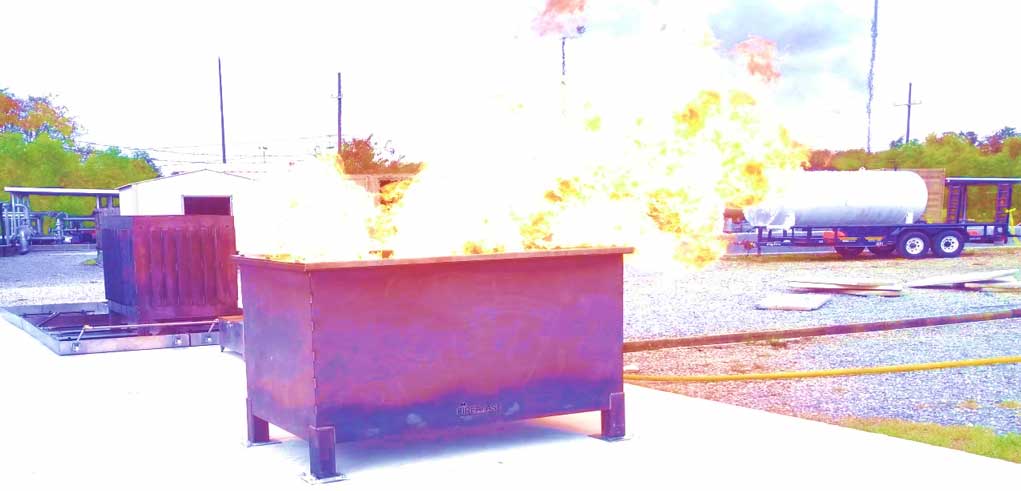 Dip tank fire training equipment